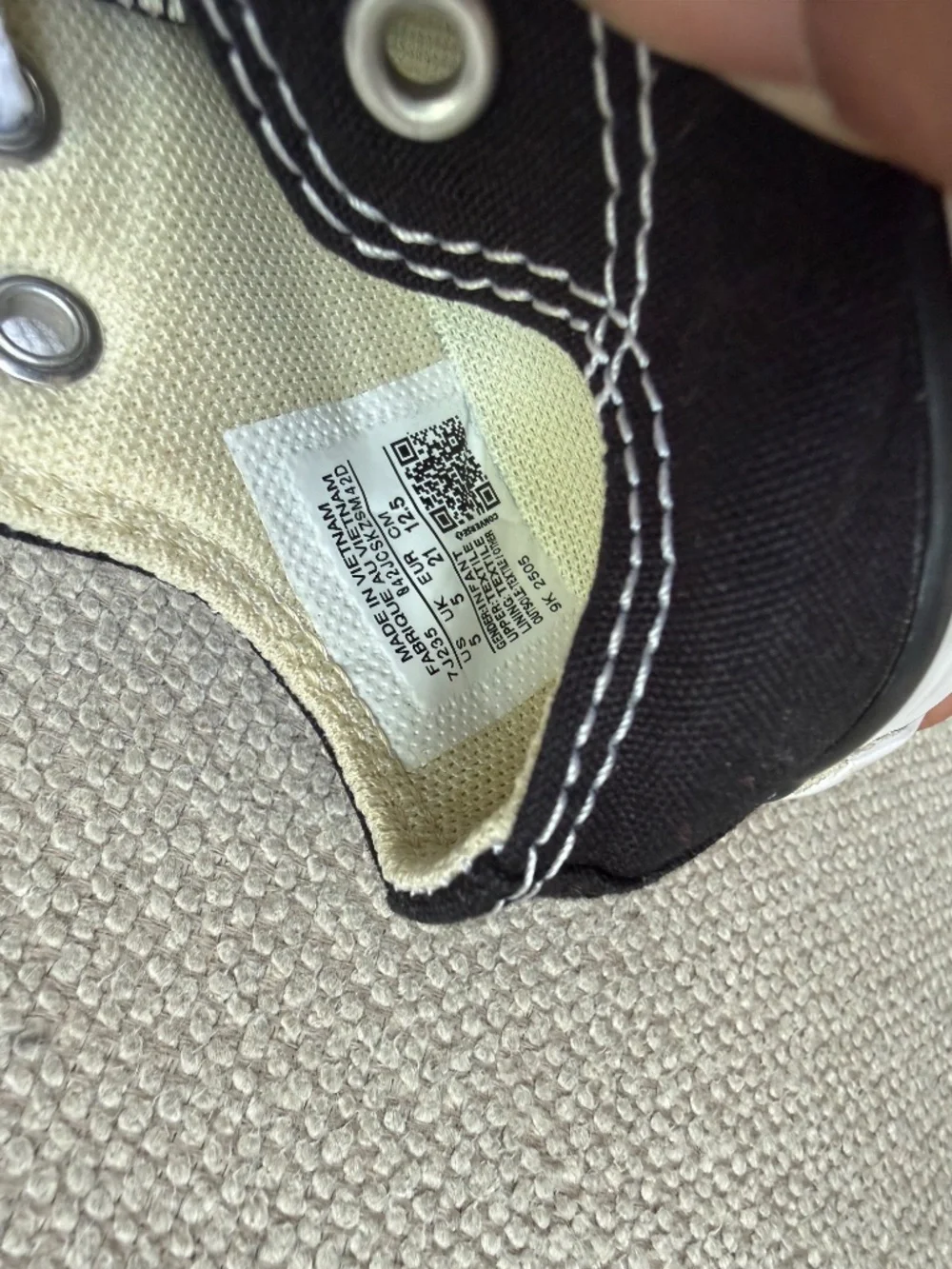 Toddler Black Converse Size 5